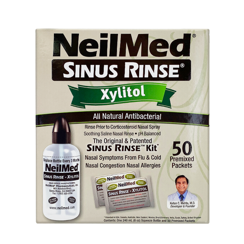 NeilMed 木糖醇 洗鼻器套裝 (洗鼻器+洗鼻鹽水50包)