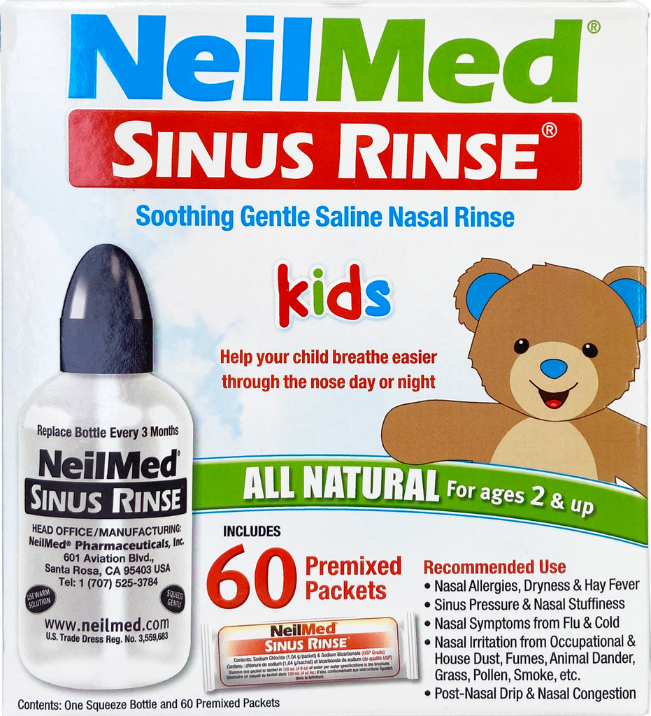 NeilMed 兒童洗鼻沖洗天然套件 (洗鼻鹽包60個)