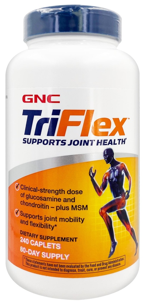 GNC - TriFlex速效型3活關節配方葡萄糖胺+軟骨素+MSM三合一240粒